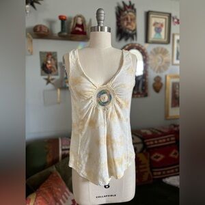 Free people crochet tie dye tank top